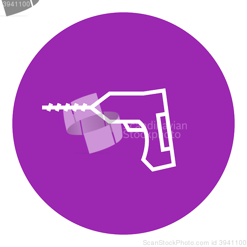 Image of Hammer drill line icon.