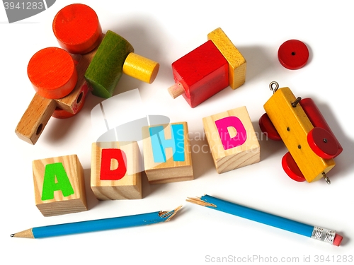 Image of ADHD concept with toys