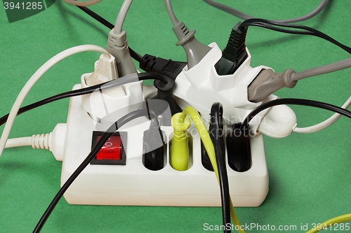 Image of Overloaded extension cord