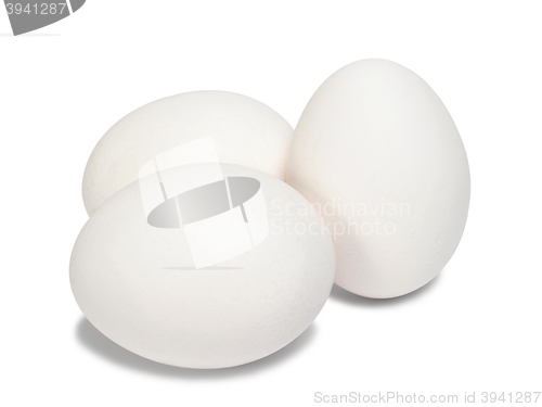 Image of White eggs on white