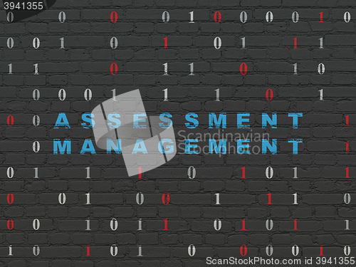 Image of Finance concept: Assessment Management on wall background