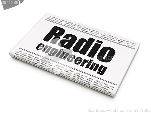 Image of Science concept: newspaper headline Radio Engineering