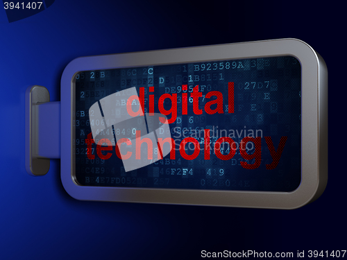 Image of Information concept: Digital Technology on billboard background
