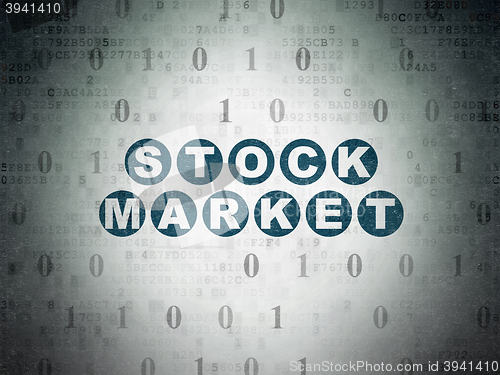 Image of Business concept: Stock Market on Digital Data Paper background