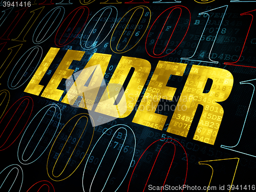 Image of Business concept: Leader on Digital background