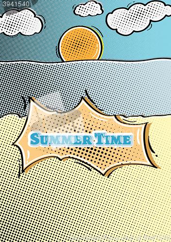Image of comic beach background