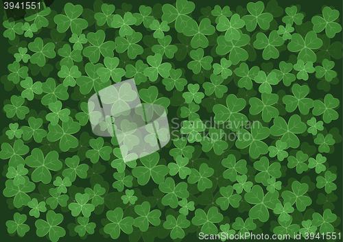 Image of background with green clovers