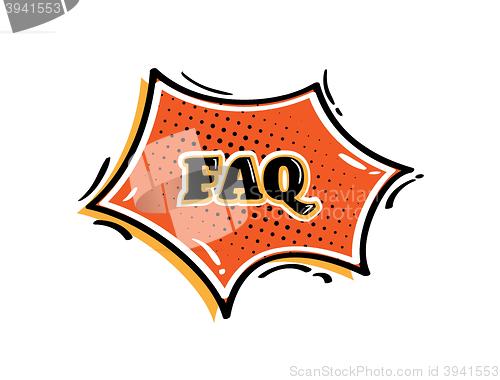 Image of FAQ comic bubble