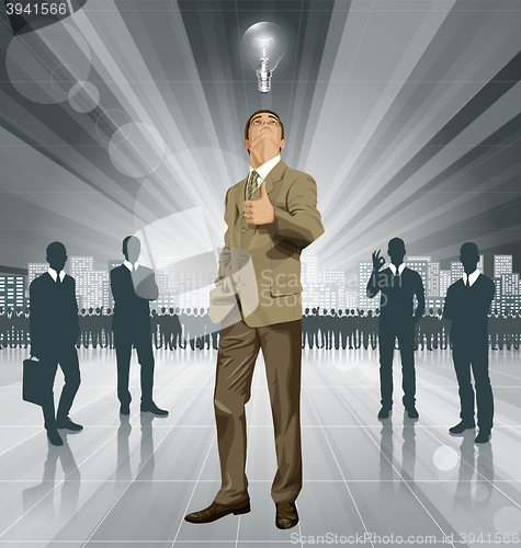 Image of Vector Business Man Shows Well Done