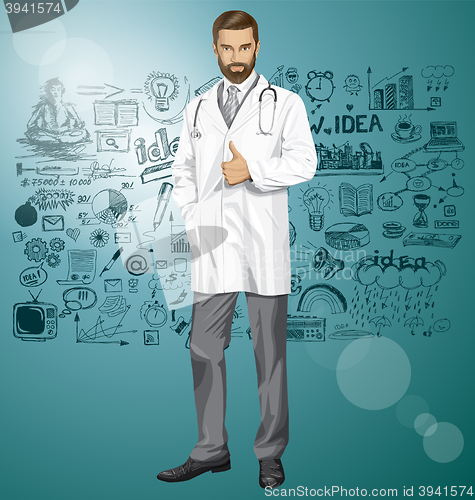 Image of Vector Doctor With Stethoscope