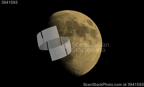 Image of Gibbous moon sepia