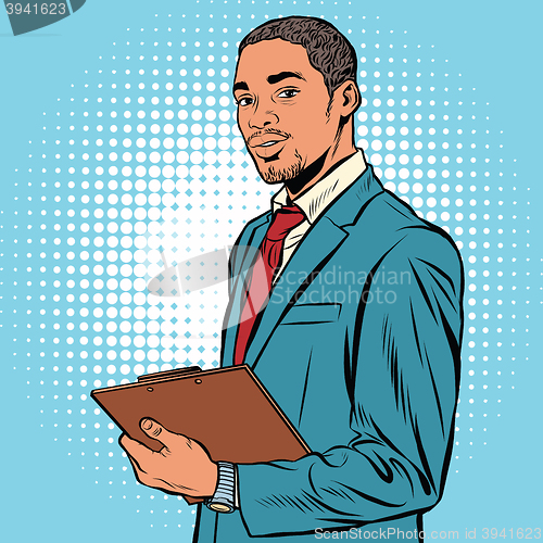 Image of Black businessman with documents