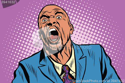 Image of Emotional strong black man