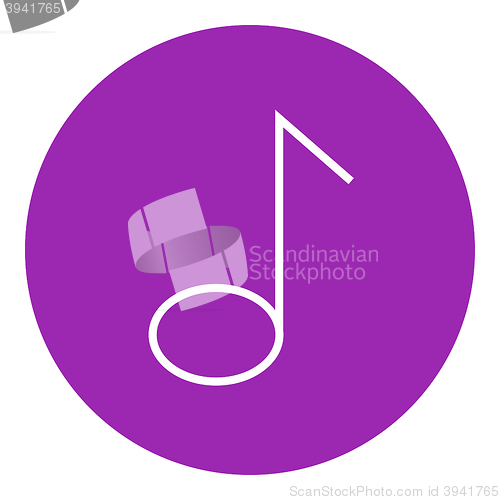 Image of Music note line icon.