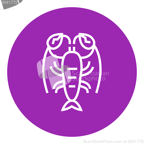 Image of Lobster line icon.