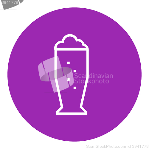 Image of Glass of beer line icon.