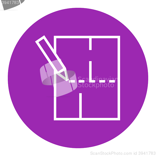 Image of Layout of the house line icon.