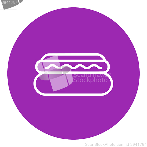 Image of Hotdog line icon.