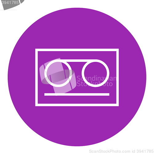 Image of Cassette tape line icon.