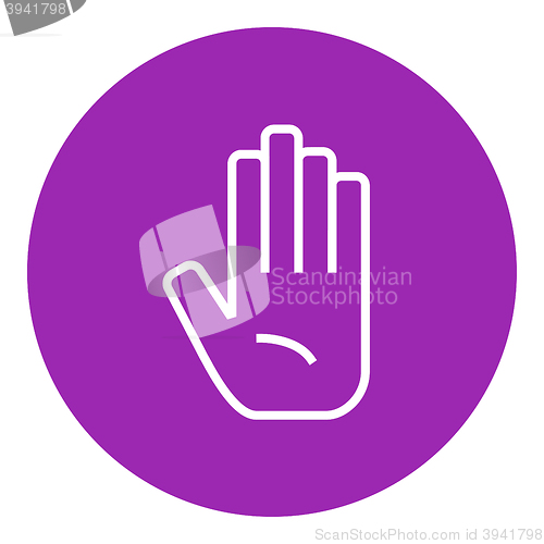 Image of Medical glove line icon.