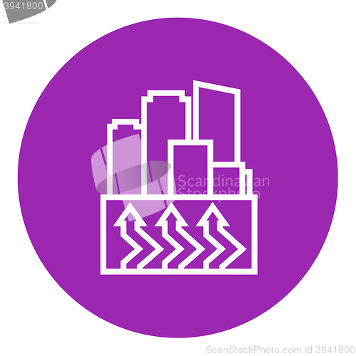 Image of Factory line icon.