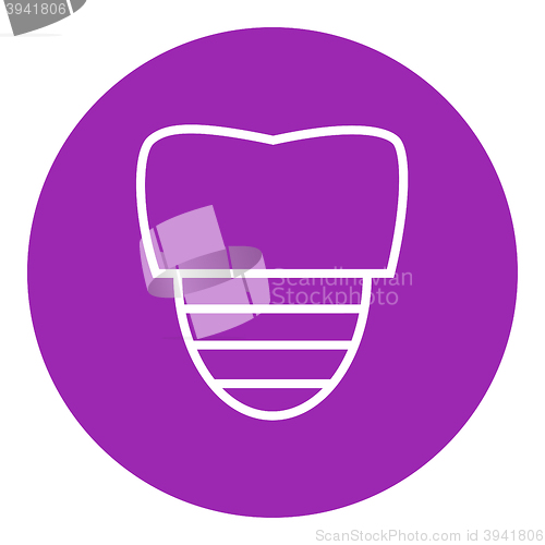 Image of Tooth implant line icon.