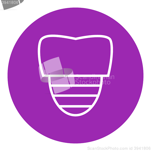 Image of Tooth implant line icon.