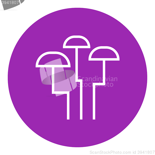 Image of Mushroom line icon.