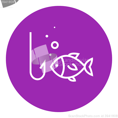 Image of Fish with hook line icon.