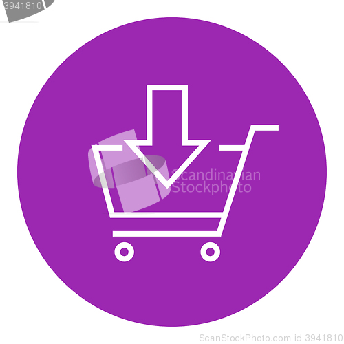 Image of Online shopping cart line icon.