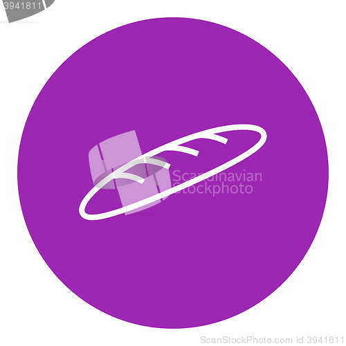 Image of Baguette line icon.