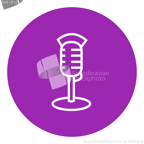 Image of Retro microphone line icon.