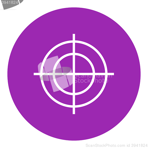 Image of Shooting target line icon.