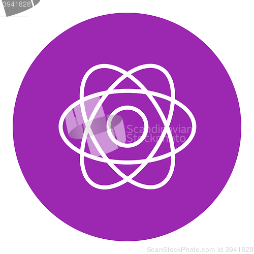 Image of Atom line icon.