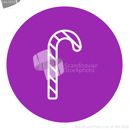 Image of Candy cane line icon.