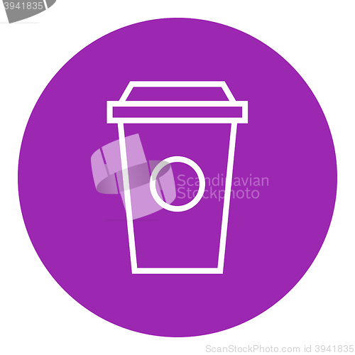 Image of Disposable cup line icon.