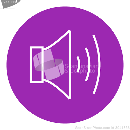 Image of Speaker volume line icon.