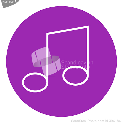 Image of Music note line icon.