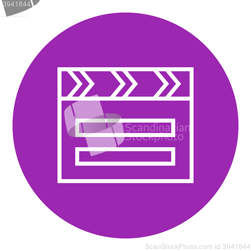 Image of Clapboard line icon.