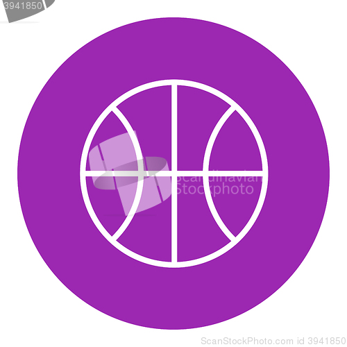 Image of Basketball ball line icon.