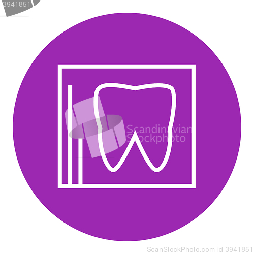 Image of X-ray of tooth line icon.