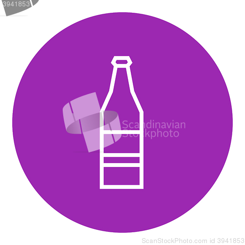 Image of Glass bottle line icon.