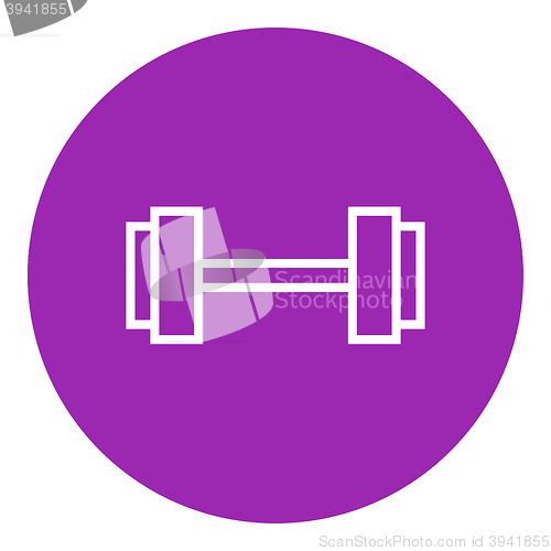 Image of Dumbbell line icon.