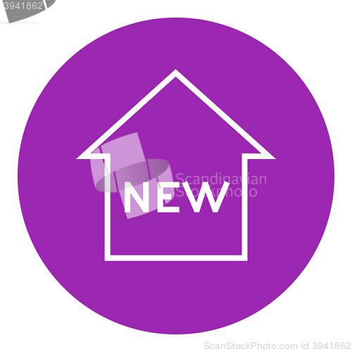 Image of New house line icon.