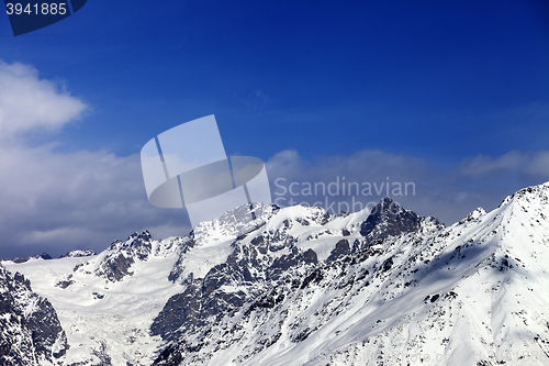 Image of High winter mountains at nice sunny day