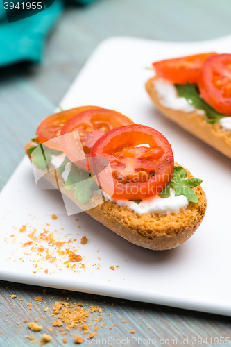 Image of Bruschetta with cottage cheese