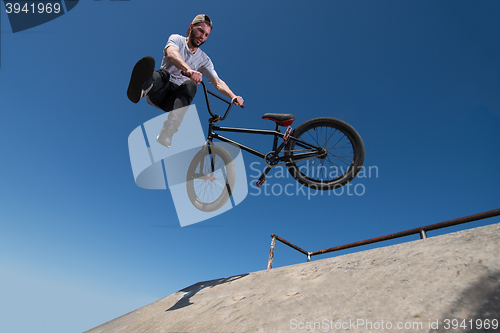 Image of BMX Bike Stunt tail whip