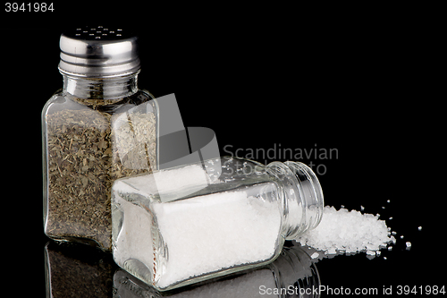 Image of  Salt and oregano shakers