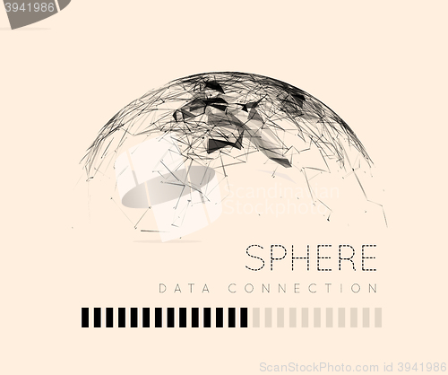 Image of Global communication in the sphere form