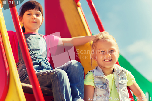 Image of happy kids on children playground